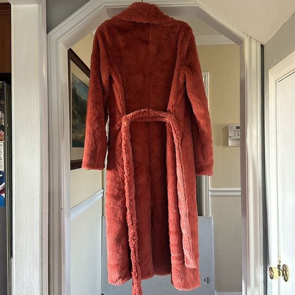 Show Me Your Mumu Pink Faux Fur Long Jacket - Picture 5 of 5